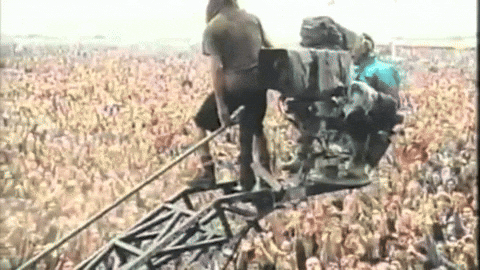 Pearl Jam Crowd Surfing Pinkpop Festival GIF