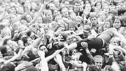Pearl Jam Eddie Vedder Crowd Surfing GIF