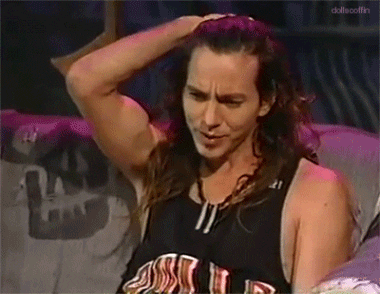 Pearl Jam Eddie Vedder Fixing Long Wavy Hair GIF