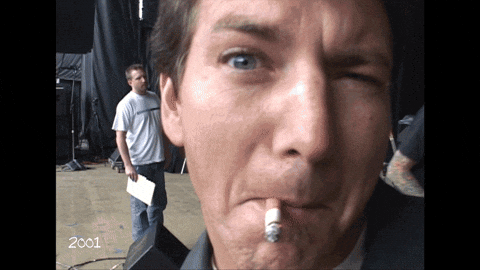 Pearl Jam Eddie Vedder Smoking On Camera GIF