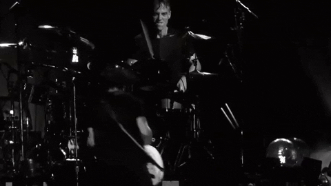 Pearl Jam Jeff Ament Fired Up Drumming GIF