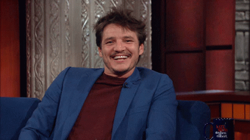 Pedro Pascal Big Happy Smile Interview GIF