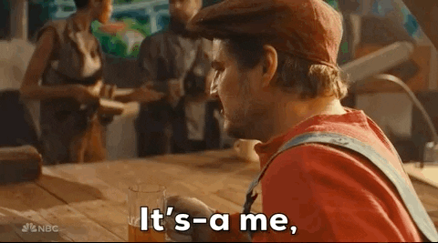 Pedro Pascal Eating Sandwich As Mario GIF