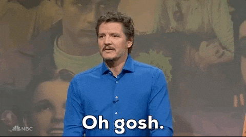Pedro Pascal Eating Sandwich Gulping GIF