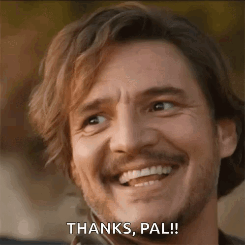 Pedro Pascal Nicolas Cage Thanks Pal GIF