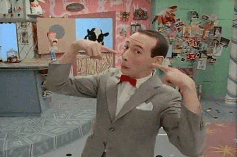 Pee Wee Herman Dance Finger Point GIF