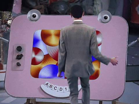 Pee Wee Herman Dance With Retro Background GIF