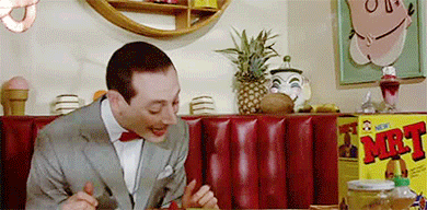 Pee Wee Herman Having Breakfast GIF