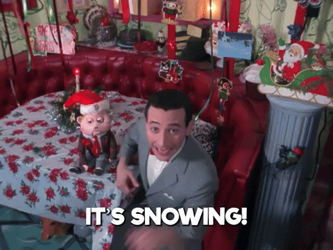 Pee Wee Herman It's Snowing GIF