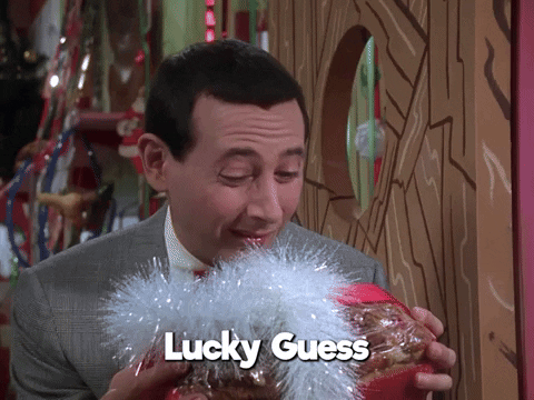 Pee Wee Herman Lucky Guess GIF