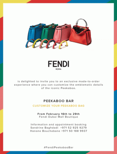 Peekaboo Bar for Fendi Handbags