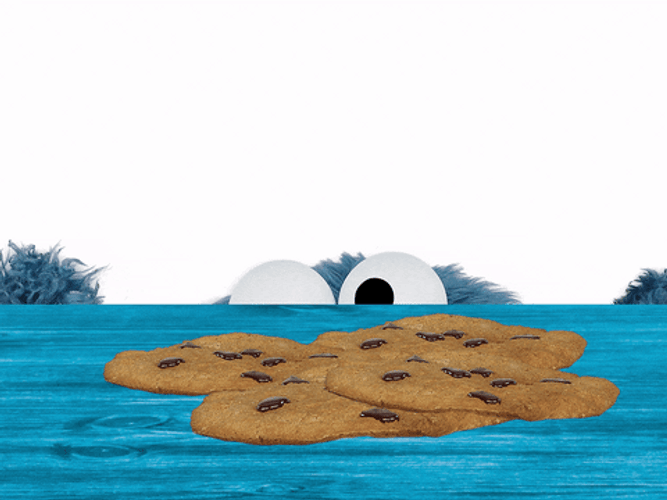 Peeking Cookie Monster GIF