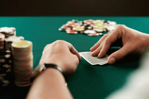 Peeking On Cards Poker Game GIF