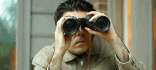 Peeping Pervert Using Binoculars To Watch GIF