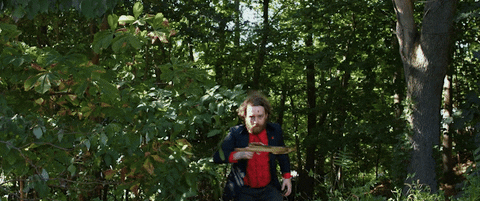 Peeping Tom Behind Bushes Psycho Series GIF