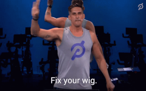 Peloton Cody Rigsby Fix Your Wig GIF