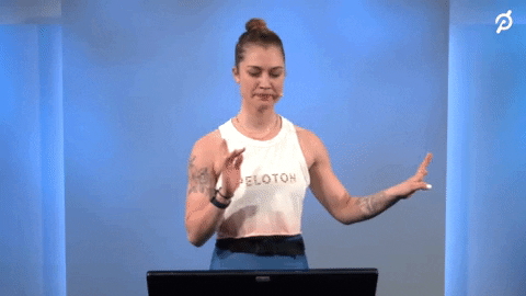 Peloton Instructor Chill Spinning Workout GIF