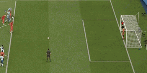 Penalty Kicks Clumsy Goal Keeper GIF