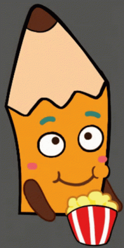 Pencil Eating Popcorn GIF