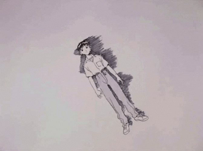 Pencil Sketched Shinji GIF