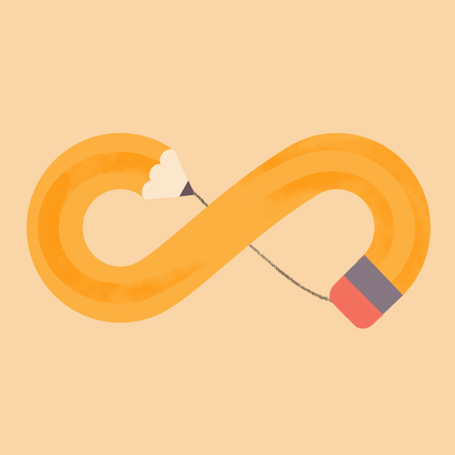 Pencil Spinning Infinity GIF