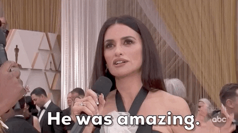 Penelope Cruz Amazing Oscars 2020 GIF