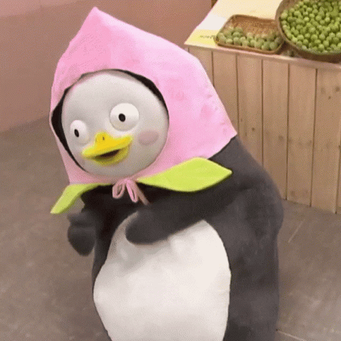 펭수 복숭아 GIF