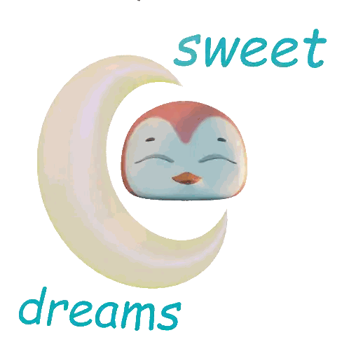 Penguin and Crescent Moon Sweet Dreams