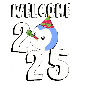 Penguin Blowing Party Horn Welcome 25