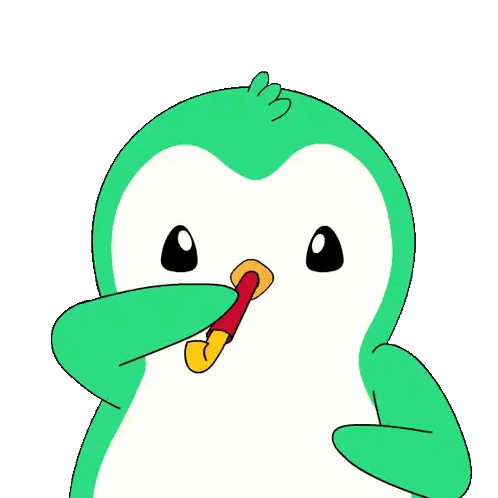 Penguin Blowing Party Horn