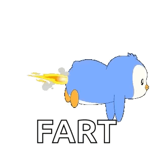 Penguin Cartoon Fart Smoke