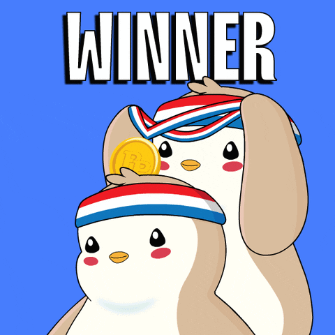 Penguin Champion Medal GIF