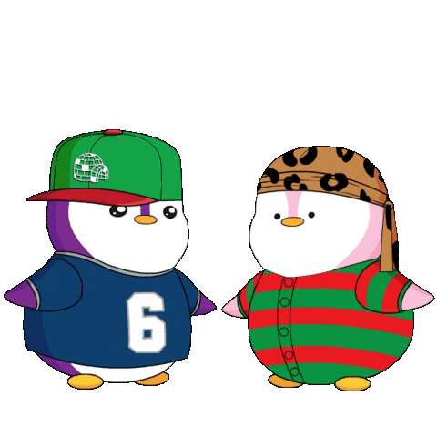 Penguin Cheers Team High Five GIF
