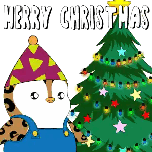 Penguin Christmas Tree Merry Christmas