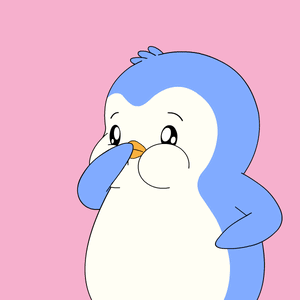 Penguin Covering Nose With Beak GIF