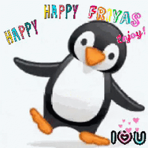 Penguin Dancing Happy Frivas Enjoy Iou