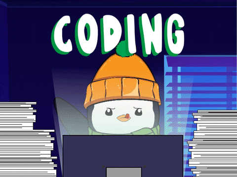 Penguin Data Coding Animation GIF | GIFDB.com