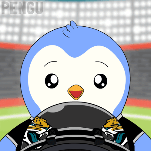 Penguin Driving Car With Word Pengu GIF