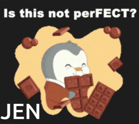 Penguin Eating Chocolate Bar Is This Not Perfect Jen