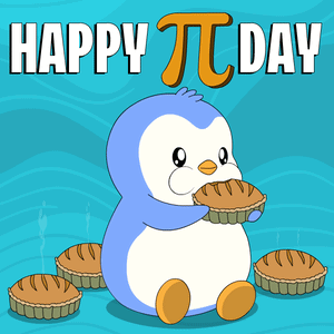 Penguin Eating Pie Happy Pi Day GIF