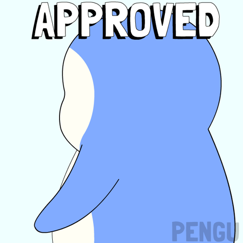 Penguin Giving Thumbs Up Approved