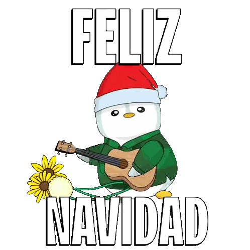 Penguin Guitar Feliz Navidad