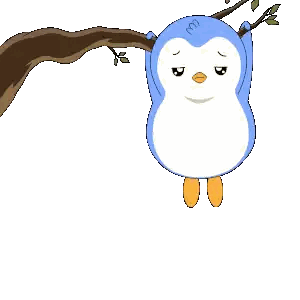 Penguin Hanging From Tree Branch