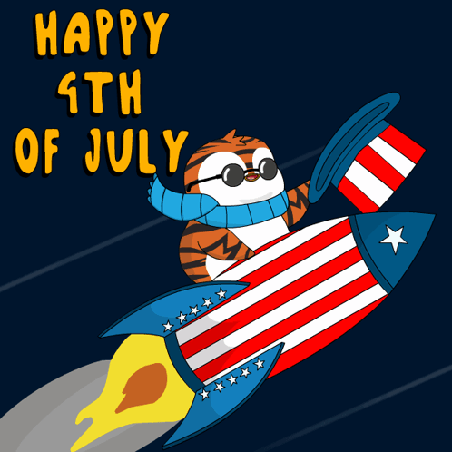 Penguin Happy 4th Of July GIF