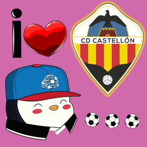 Penguin Heart Crest for CD Castellon Pink