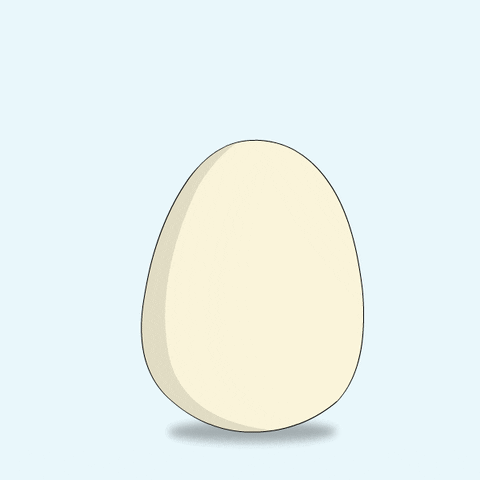 Penguin Hides Inside Egg Dog GIF
