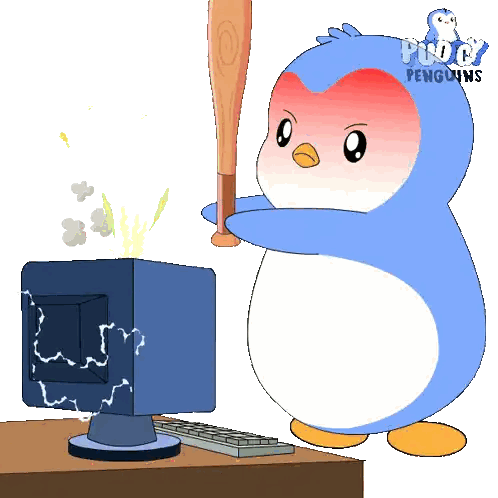 Penguin Holding Baseball Bat