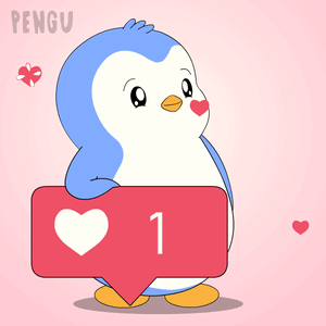 Penguin Holding Bouquet And Heart 520 GIF