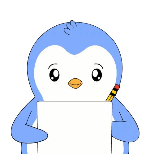 Penguin Holding Bye Sign