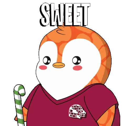 Penguin Holding Candy Cane Sweet
